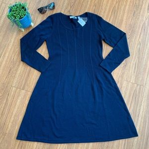 NWT Wool Navy Maternity Sweater Dress Large